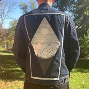 Hand painted Denim Jean Jacket